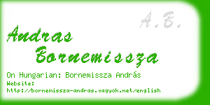 andras bornemissza business card